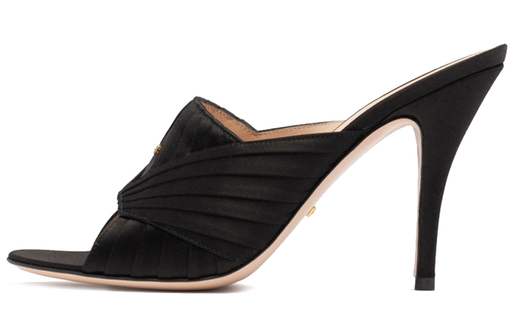 (Women) Gucci Satin Slide 'Black Fashion' 699457-F1400-1000