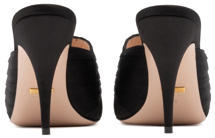 Purchase (W) Gucci Satin Slide ''Schwarze Mode'' 699457-F1400-1000