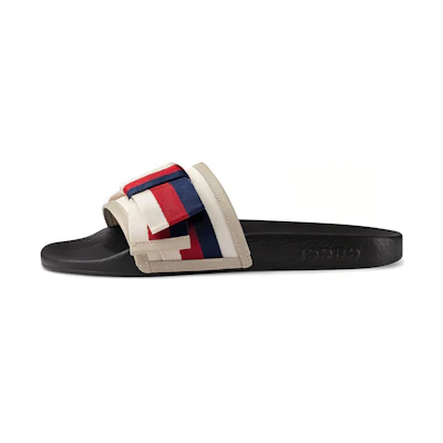 (W) Gucci Satin Slide 'Web Bow'