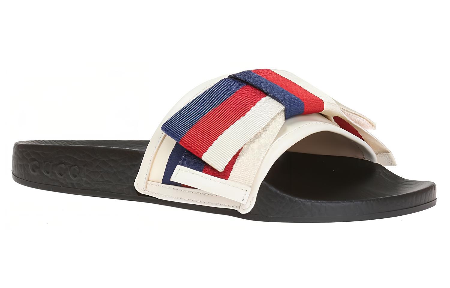 Details for (W) Gucci Sandalias de Satén 'Lazo Web' 498316-KLWI0-9620