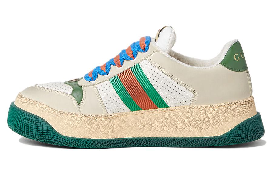 (Women) Gucci Screener GG Leather Sneakers 'Beige Green Red' 756478-0YIA0-9547