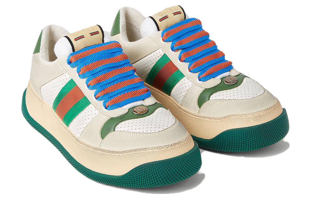 Lookbook (W) Zapatillas Gucci Screener GG de Cuero 'Beige Verde Rojo' 756478-0YIA0-9547