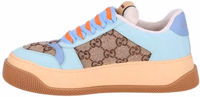 (Women) Gucci Screener GG Leather Sneakers 'Beige Blue Orange' 757700-FAB4C-2562 (Women) Gucci Screener GG Leather Sneakers 'Beige Blue Orange' 757700-FAB4C-2562