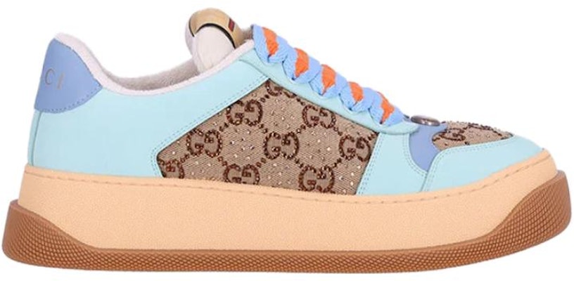 (W) Gucci Screener GG Kulit Sneakers 'Beige Biru Jingga' 757700-FAB4C-2562 Order (W) Gucci Screener GG Kulit Sneakers 'Beige Biru Jingga' 757700-FAB4C-2562