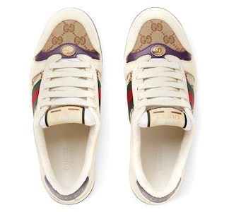 GUCCI 古馳 Screener GG琺瑯 百搭低筒休閒時尚板鞋 女款 烏木色 Lookbook GUCCI 古馳 Screener GG琺瑯 百搭低筒休閒時尚板鞋 女款 烏木色