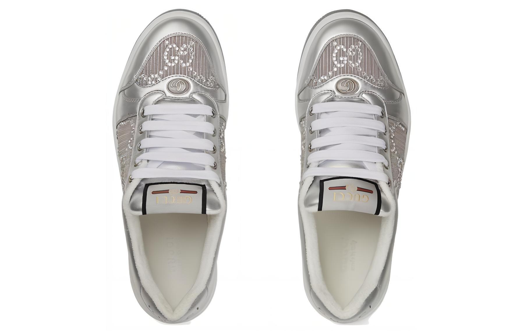Shop (Women) Gucci Screener 'GG Crystals - Silver' 777271-AAC08-8147