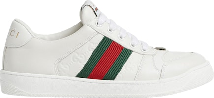 (Women) Gucci Screener 'GG Embossed - White Green Red' 798854-AADU0-9094 (Women) Gucci Screener 'GG Embossed - White Green Red' 798854-AADU0-9094