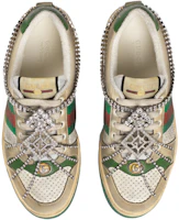 Lookbook GUCCI古馳 Screener GG琺瑯水晶 時尚板鞋 女款 黃油色 做舊版