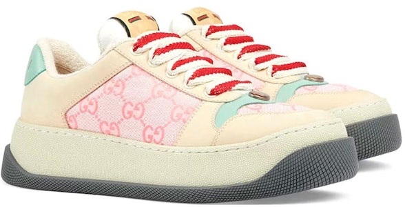 (W) Gucci Screener 'GG Monogram - Beige Pink' Cream Merah Muda 750633-FAB4C-5644 Lookbook (W) Gucci Screener 'GG Monogram - Beige Pink' Cream Merah Muda 750633-FAB4C-5644