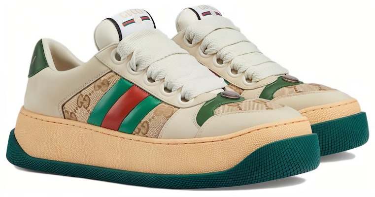 (Women) Gucci Screener 'GG Motif - Beige Green' 777102-AAC72-9554 Order (Women) Gucci Screener 'GG Motif - Beige Green' 777102-AAC72-9554