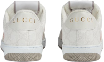 GUCCI古馳 Screener 帆布 圓頭繫帶 低筒 板鞋 女款 淺灰色 Shop GUCCI古馳 Screener 帆布 圓頭繫帶 低筒 板鞋 女款 淺灰色