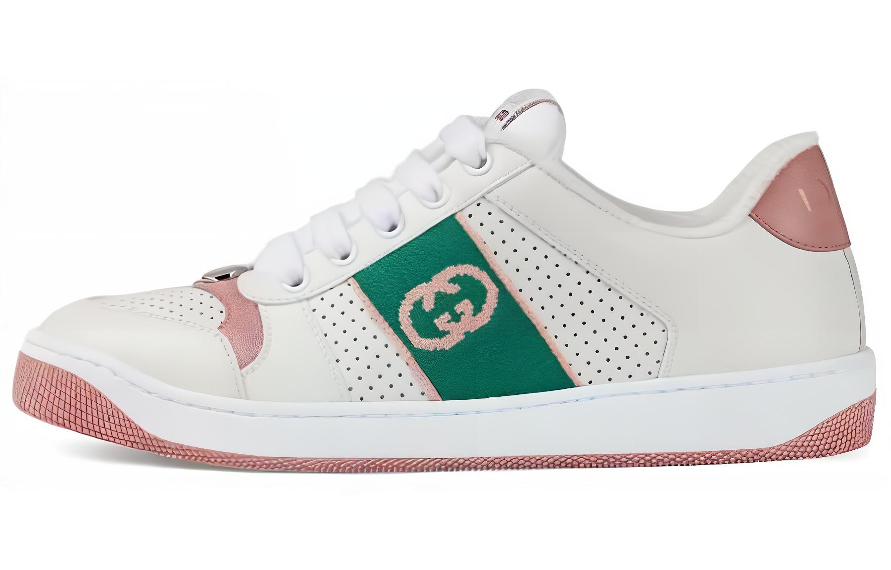 Buy GUCCI古馳 Screener 皮革 簡約時尚 低筒 休閒鞋 女款 白色