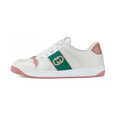 (W) Gucci Screener 'White Light Pink Green'