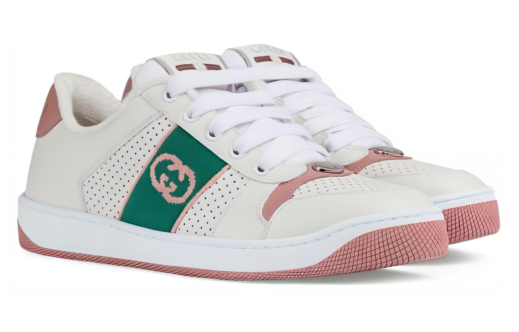 Order GUCCI古馳 Screener 皮革 簡約時尚 低筒 休閒鞋 女款 白色