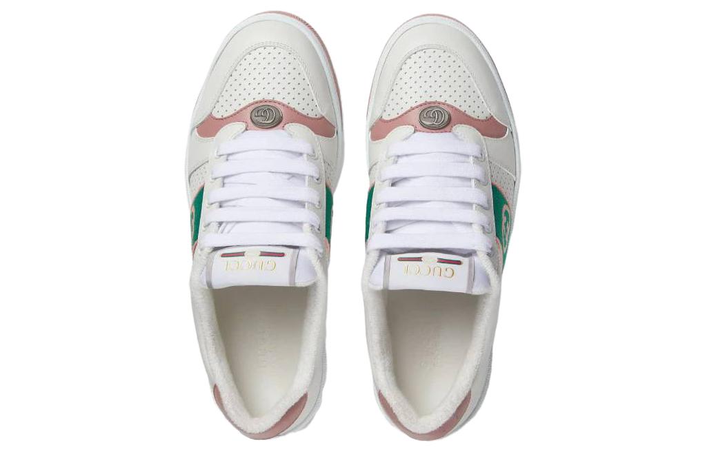 Lookbook GUCCI古馳 Screener 皮革 簡約時尚 低筒 休閒鞋 女款 白色