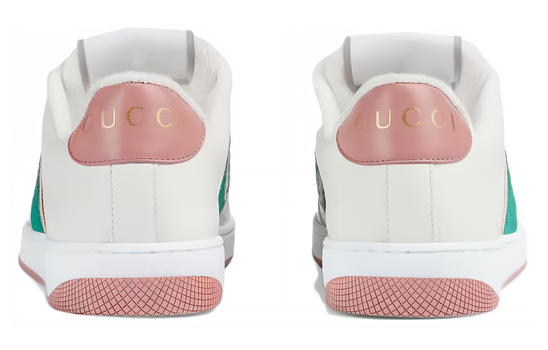 Shop GUCCI古馳 Screener 皮革 簡約時尚 低筒 休閒鞋 女款 白色