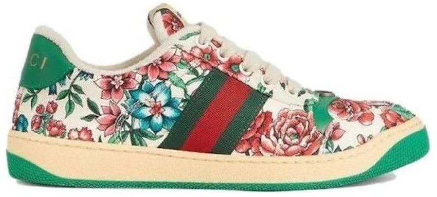 (W) Zapatillas Gucci Screener Estampado Floral 'Blanco Rosa Verde' 746405-FAB0L-8443 Order (W) Zapatillas Gucci Screener Estampado Floral 'Blanco Rosa Verde' 746405-FAB0L-8443