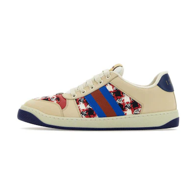 (W) Gucci Screener Low-Top Sneakers 'Beige Navy Red'