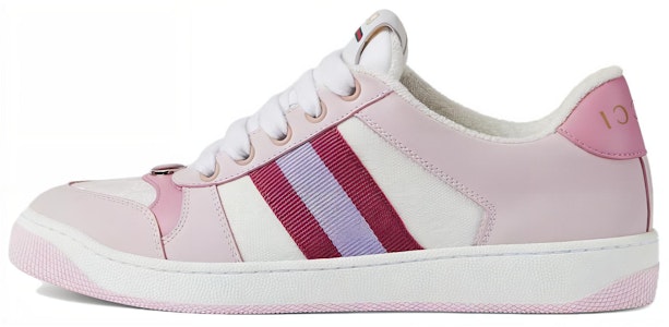 GUCCI古馳 Screener 帆布 舒適休閒 低筒 桌球鞋 女款 淡粉紅色 Buy GUCCI古馳 Screener 帆布 舒適休閒 低筒 桌球鞋 女款 淡粉紅色