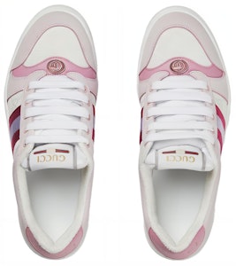 GUCCI古馳 Screener 帆布 舒適休閒 低筒 桌球鞋 女款 淡粉紅色 Shop GUCCI古馳 Screener 帆布 舒適休閒 低筒 桌球鞋 女款 淡粉紅色