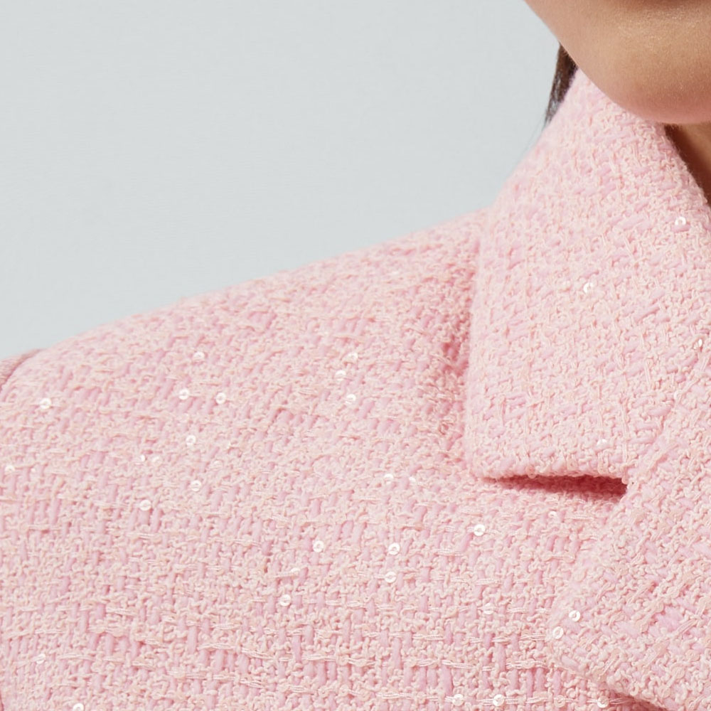 (Women) Gucci Sequin Embroidered Double-Breasted Pink Jacket 771480-ZAPKK-5901 圖 7