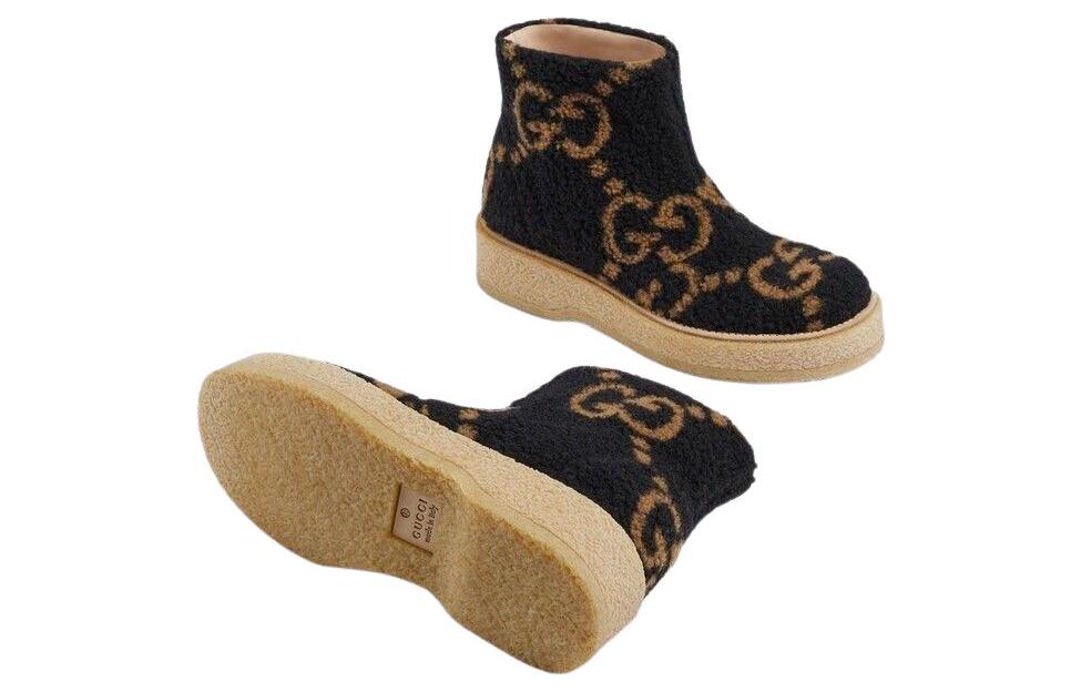 Purchase GUCCI古馳 時尚套腳 短筒靴 女款 黑棕色