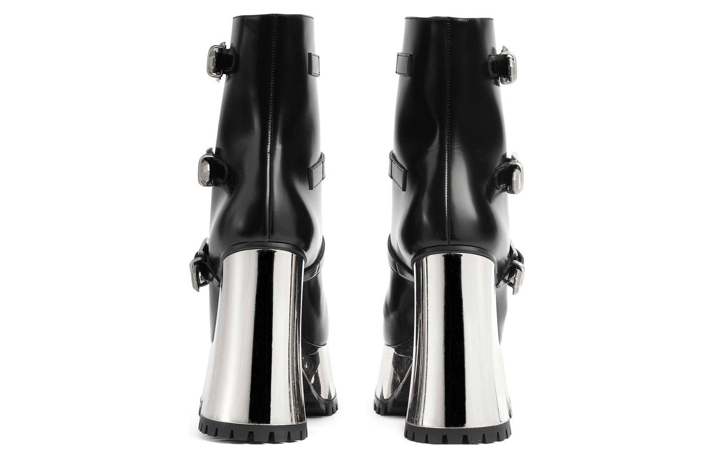 (W) Gucci Short Boot 'Black Chunky Heel' 圖 5