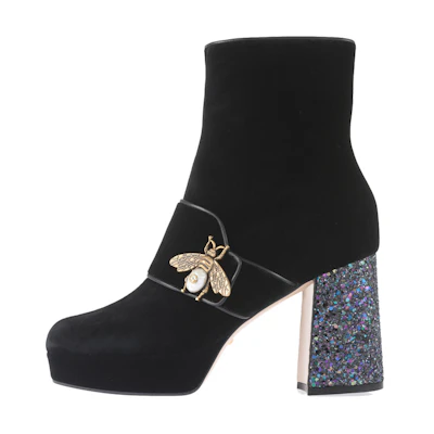 (W) Gucci Short Boots 'Black Bee'