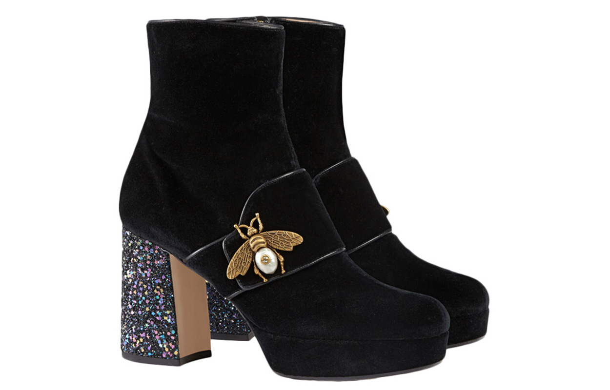 Lookbook (W) Gucci Stiefeletten ''Schwarze Biene'' 475592-K4DD0-1000