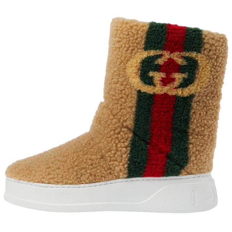 (Women) Gucci Short Boots 'Brown Slip-On' 721058-FAA1F-7404