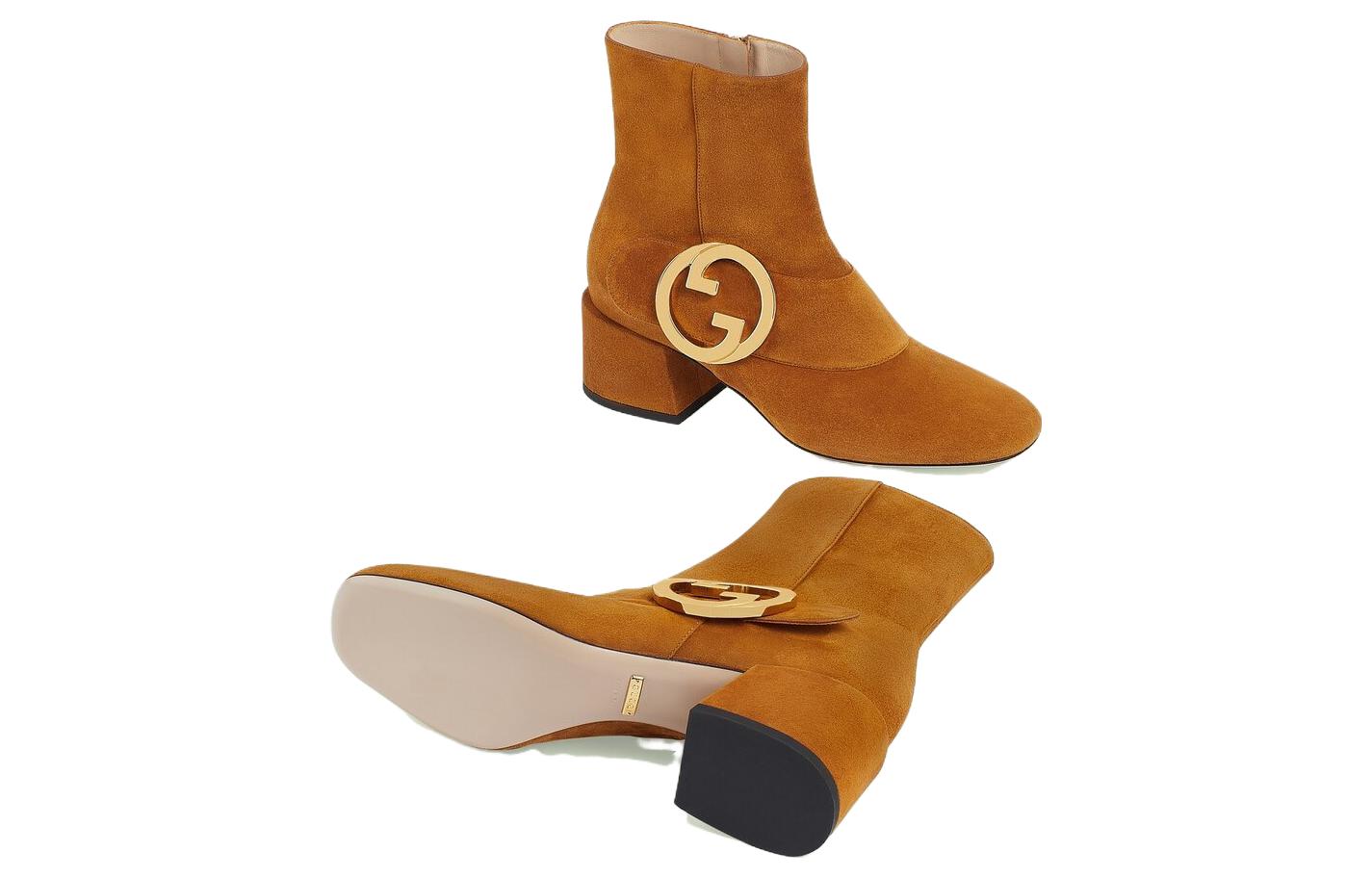 Details for (W) グッチ スエードショートブーツ (ブラウン) 700016-C6G00-8351