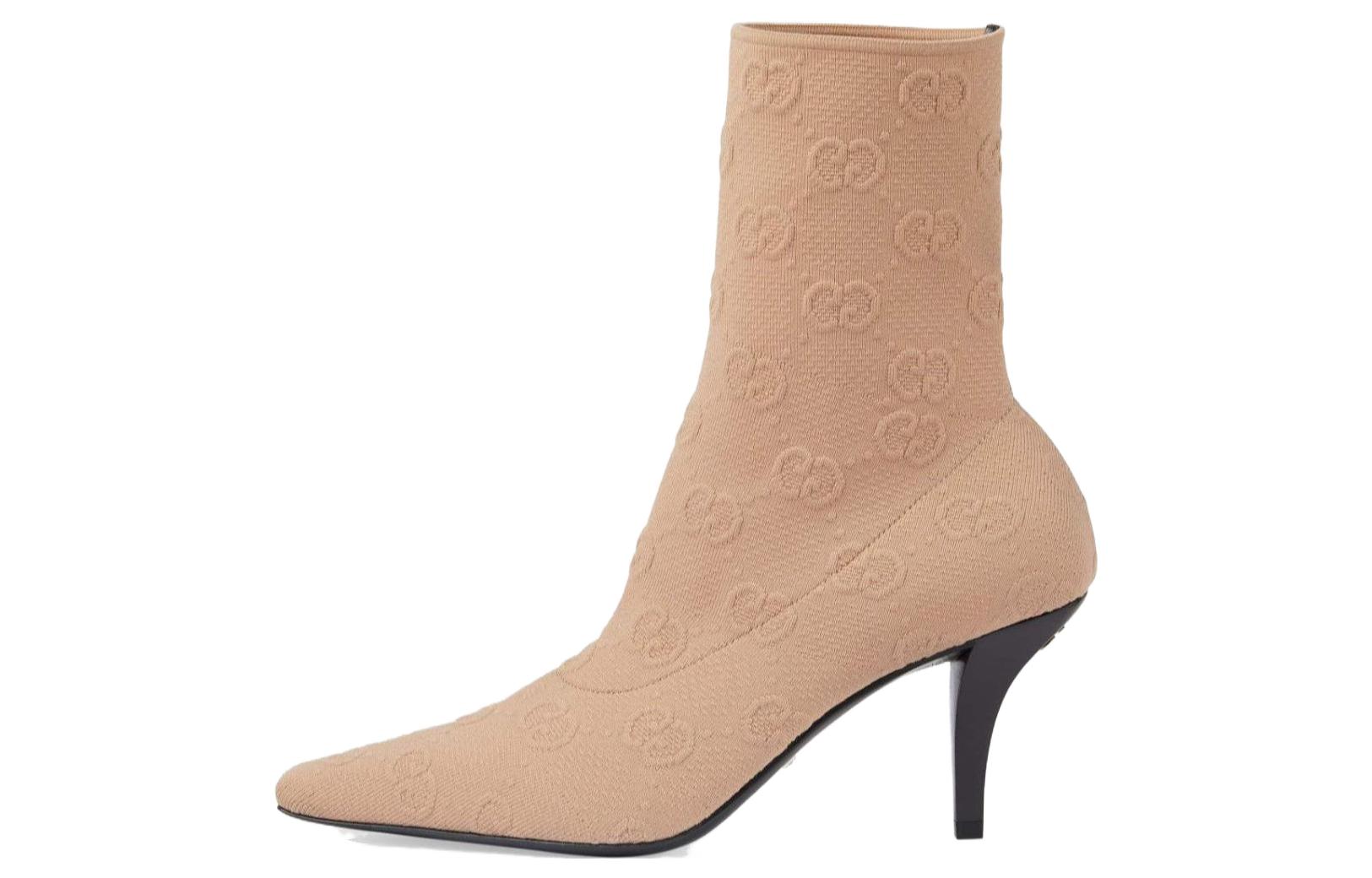 (Women) Gucci Short Boots 'Light Brown' 718378-FAAQP-9803