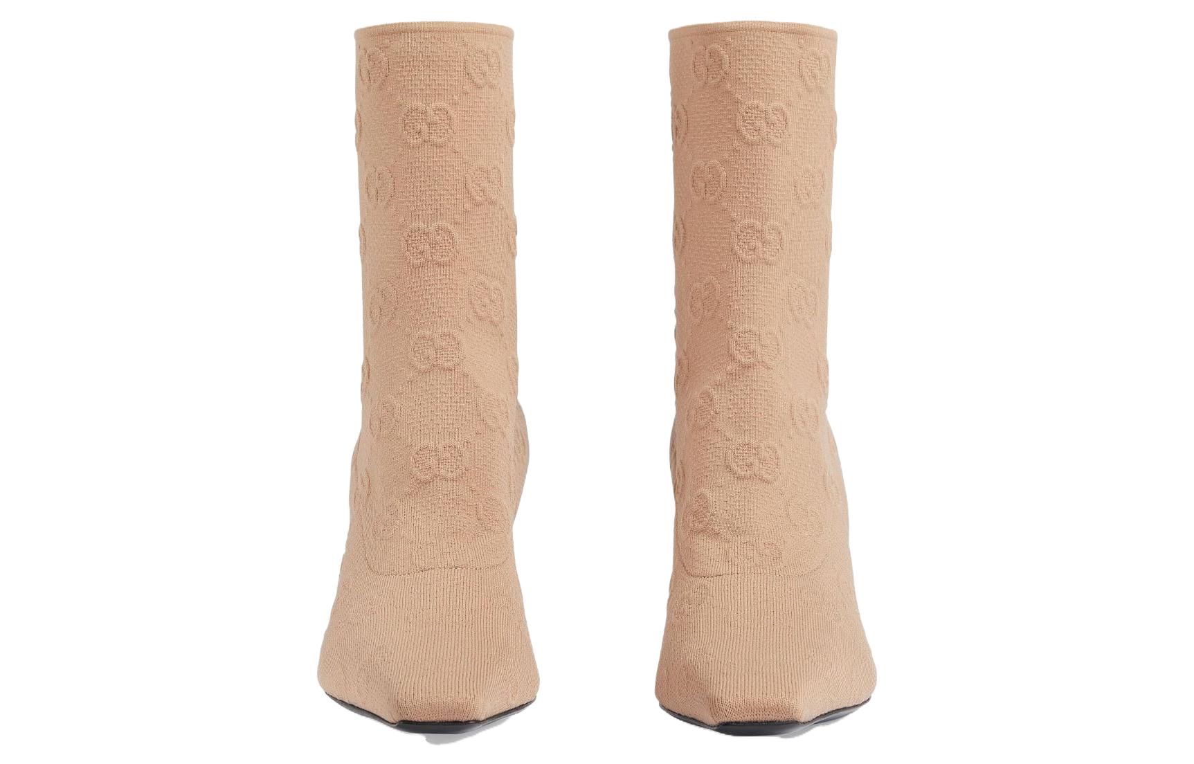 Lookbook (W) グッチ ライトブラウン ショートブーツ 718378-FAAQP-9803