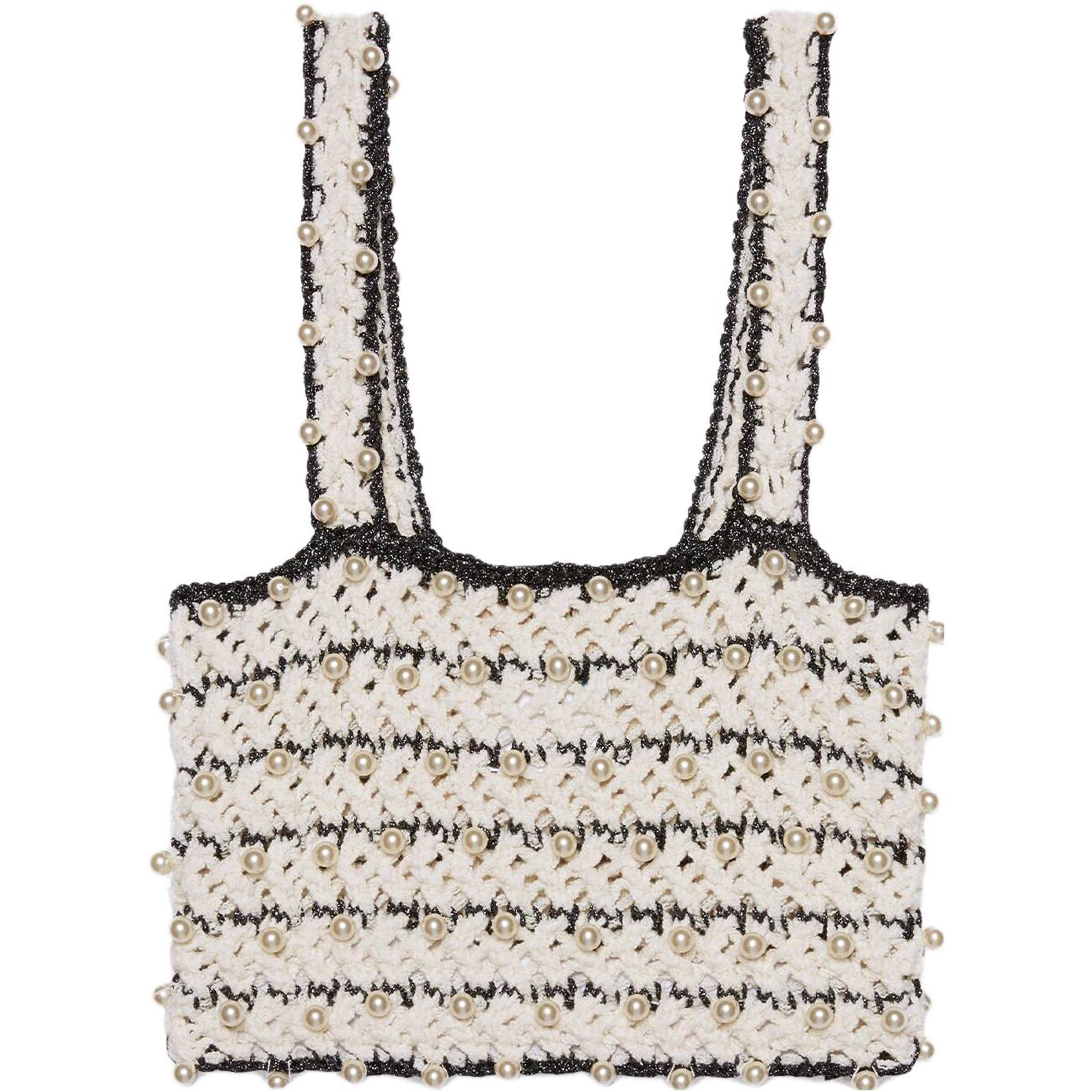 (Women) Gucci Short Pearl Embroidered Cami Top 738427-XKC72-9103