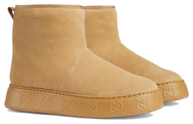 Order (W) Gucci 短毛绒厚底圆头雪地靴 '米色' 771135-AACR2-9556