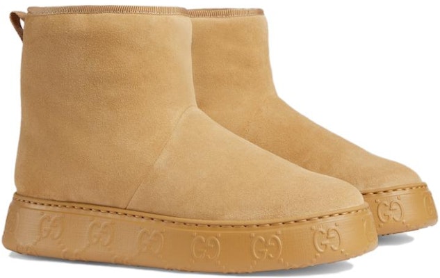 (W) Gucci 短毛绒厚底圆头雪地靴 '米色' 771135-AACR2-9556 Order (W) Gucci 短毛绒厚底圆头雪地靴 '米色' 771135-AACR2-9556