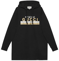 (Women) GUCCI Signature Black Hooded Long Sleeve Dress 610127-XJCR1-1082 (Women) GUCCI Signature Black Hooded Long Sleeve Dress 610127-XJCR1-1082