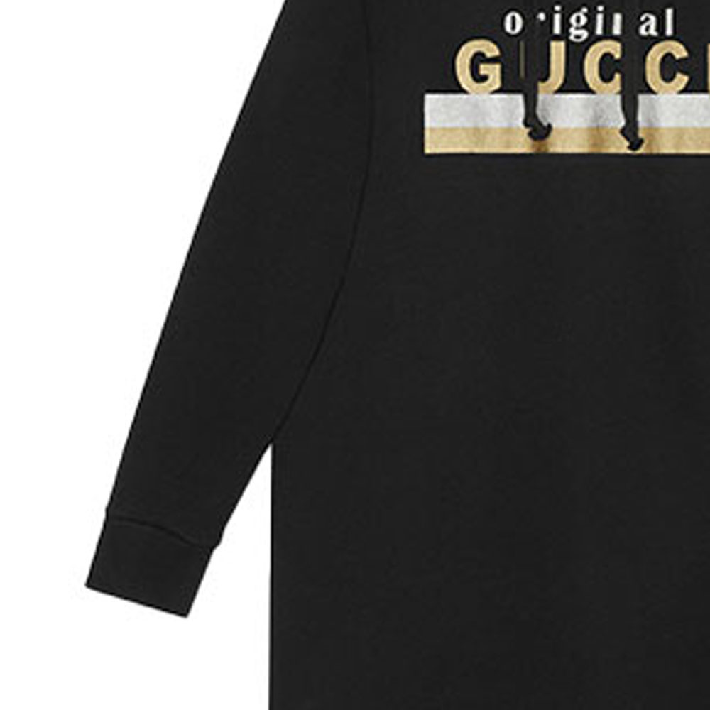 Sizing (W) 古驰黑色连帽长袖连衣裙 610127-XJCR1-1082