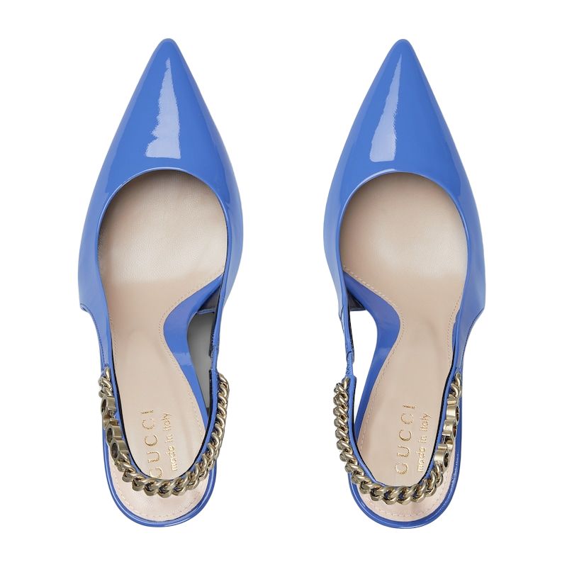 Shop (Women) Gucci Signoria 'Blue High Heel' 783821-BNC80-5242