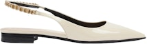 Order (W) Gucci Signoria 'Kasut Kulit Patent Putih Hujung Runcing Slip-On' 786599-BNC80-9540