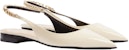 (W) Gucci Signoria 'Kasut Kulit Patent Putih Hujung Runcing Slip-On' 786599-BNC80-9540