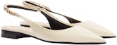 Lookbook (W) Gucci Signoria 'Kasut Kulit Patent Putih Hujung Runcing Slip-On' 786599-BNC80-9540