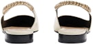 Shop (W) Gucci Signoria 'Kasut Kulit Patent Putih Hujung Runcing Slip-On' 786599-BNC80-9540