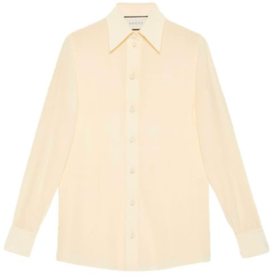 (W) GUCCI 米色真丝防晒衬衫 627407-ZAEWU-9303 Order (W) GUCCI 米色真丝防晒衬衫 627407-ZAEWU-9303
