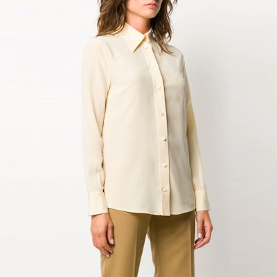 (W) GUCCI 米色真丝防晒衬衫 627407-ZAEWU-9303 Lookbook (W) GUCCI 米色真丝防晒衬衫 627407-ZAEWU-9303