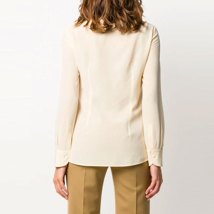 Shop (W) GUCCI 米色真丝防晒衬衫 627407-ZAEWU-9303