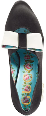 (W) Gucci Scarpe Tacco Satin Nero Oro con Fiocco e Perle Donna Taglia 36 465985-F1430-1068 Purchase (W) Gucci Scarpe Tacco Satin Nero Oro con Fiocco e Perle Donna Taglia 36 465985-F1430-1068