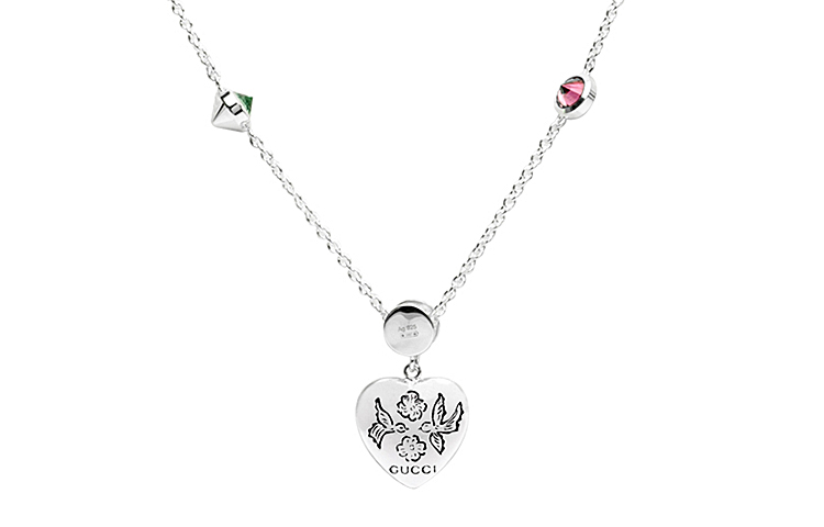 (Women) GUCCI Silver "Blind for Love" Necklace for Women 502174-J2874-8522