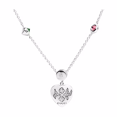 (Women) GUCCI Silver "Blind for Love" Necklace for Women 502174-J2874-8522