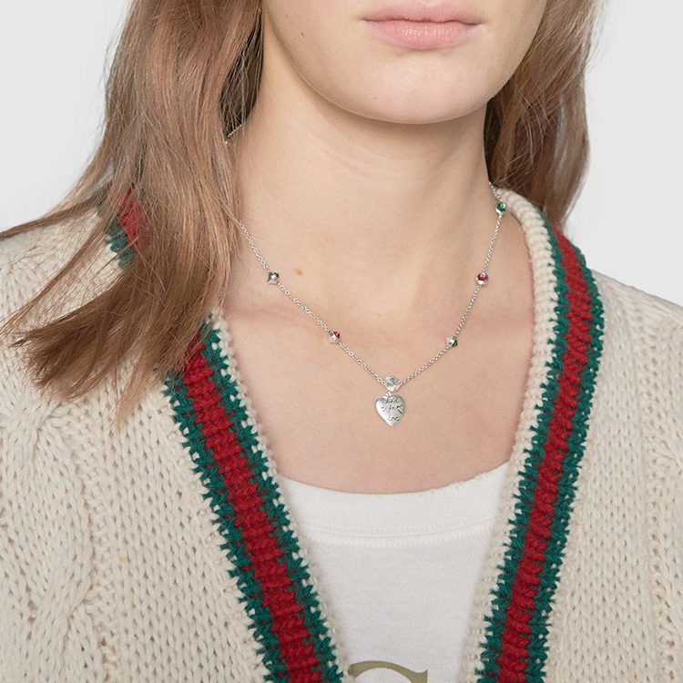 (Women) GUCCI Silver "Blind for Love" Necklace for Women 502174-J2874-8522 圖 5